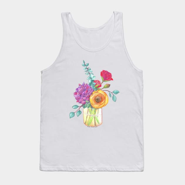 Vase of Flowers Tank Top by ReneeDixonArt